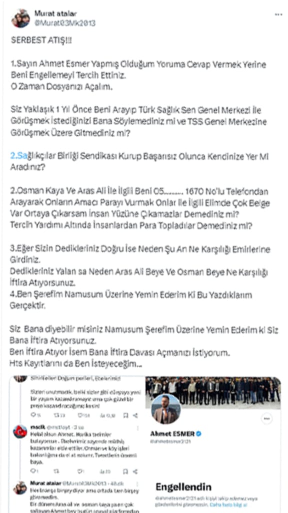 TÜRK SAĞLIK-SEN ŞUBE BAŞKANI’NDAN GENÇ SAĞLIK-SEN HAKKINDA ŞOK İDDİALAR! (resim 15) – saglikhaberi.net