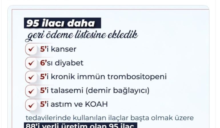 Bakan Işıkhan: 95 ilacı geri ödeme listesine aldık