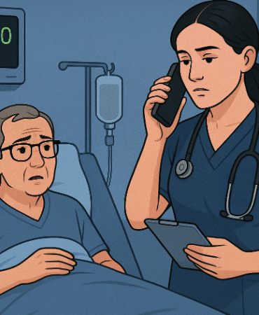 doktorla telefonda görüşen hemşire