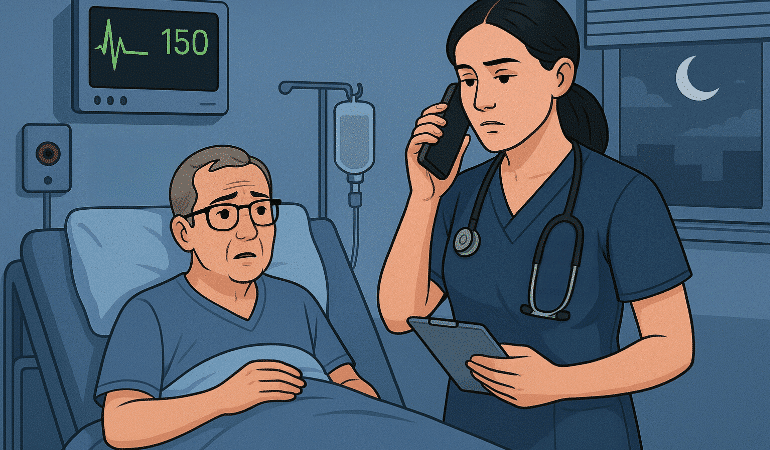 doktorla telefonda görüşen hemşire