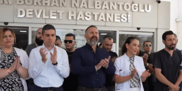 kktc Dr. Burhan Nalbantoğlu Devlet Hastanesi sendika protesto