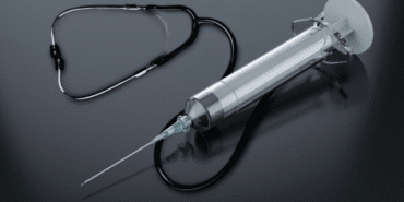 siyah zemin steteskop açık uçlu enjektör