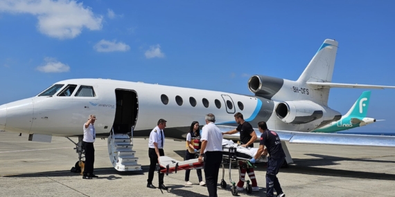 Tayland’dan İngiltere’ye nakledilen hastaya Trabzon’da oksijen ikmali