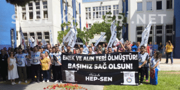 HEP-SEN’den Ege Üniversitesi Hastanesi’nde Güçlü İş Bırakma Eylemi “Emek ve Alın Teri Ölmüştür!”