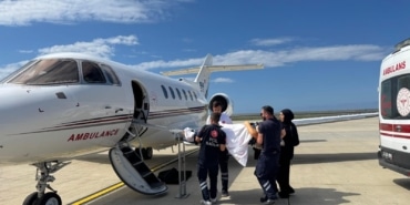 Rize'den Ankara'ya ambulans uçakla hasta sevki