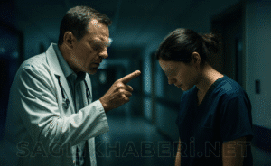 doktor hemşireye kızıyor karanlık tarzda