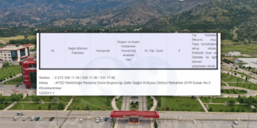 AFSÜ Skandal Öğretim Üyesi İlanı