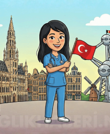 belçikada yaşayan türk hemşire türk bayraklı