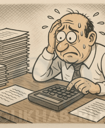 hesap yapan çaresiz memur sh