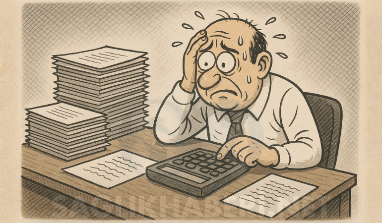 hesap yapan çaresiz memur sh