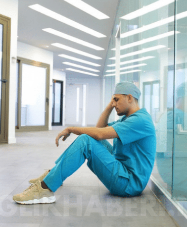 yorgun üzgün hemşire sağlıkçı sağlık profesyoneli