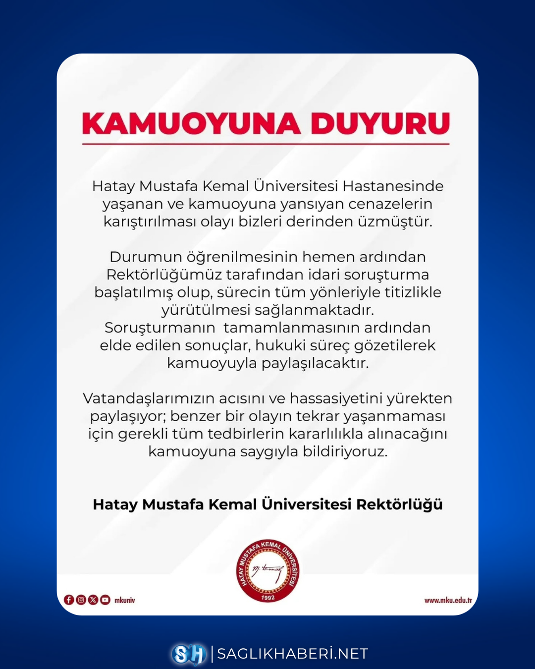 Hatay'da İnfial Yaratan Cenaze Karışıklığı: Üniversite Rektörlüğü Soruşturma Başlattı (resim 2) – saglikhaberi.net Hatay'da İnfial Yaratan Cenaze Karışıklığı: Üniversite Rektörlüğü Soruşturma Başlattı (resim 1) – saglikhaberi.net