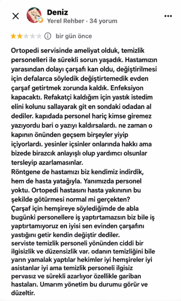Alanya Eğitim ve Araştırma Hastanesi Ortopedi Servisinde Temizlik ve Personel İhmali İddiası: Kanlı Çarşaflar ve Dahası! (resim 1) – saglikhaberi.net