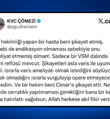 doktor meslektaşını şikayet etti şikayet paylaşımı